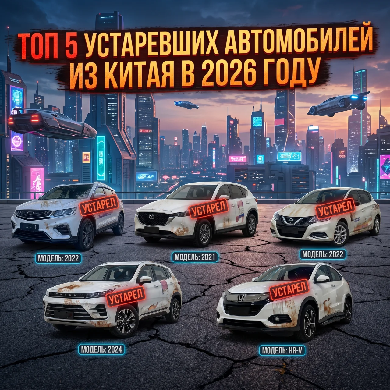 Топ‑5 авто из Китая, которые лучше не брать в 2026 году 🚫
